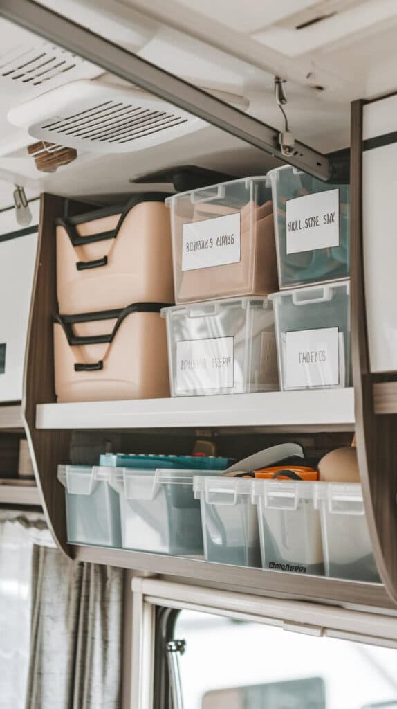 6. Overhead Storage Bins for Light Items 3